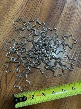 Silver Star-Shaped Metal Rings 30 Great for crafts, preschool, teaching